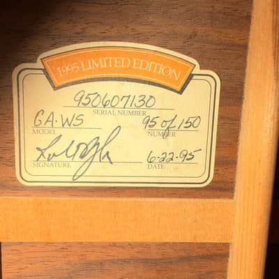 1995 Taylor GA-WS Limited Edition Acoustic Guitar w/OHSC image 4