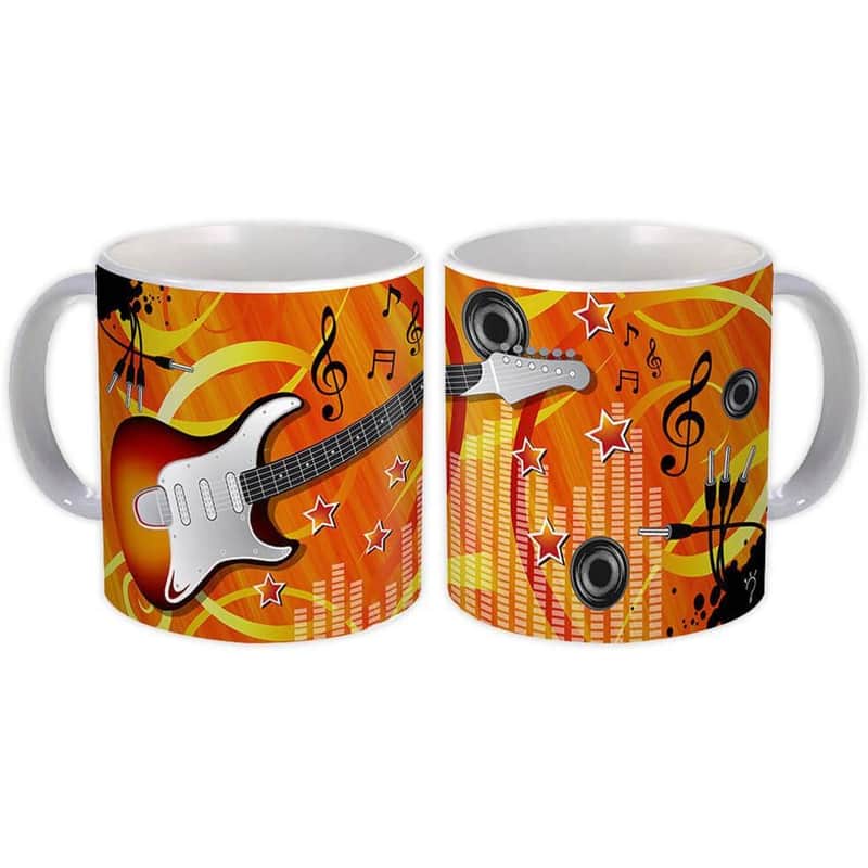 Guitar : Gift Mug Rock Musician Music Young Teen Instrument image 1