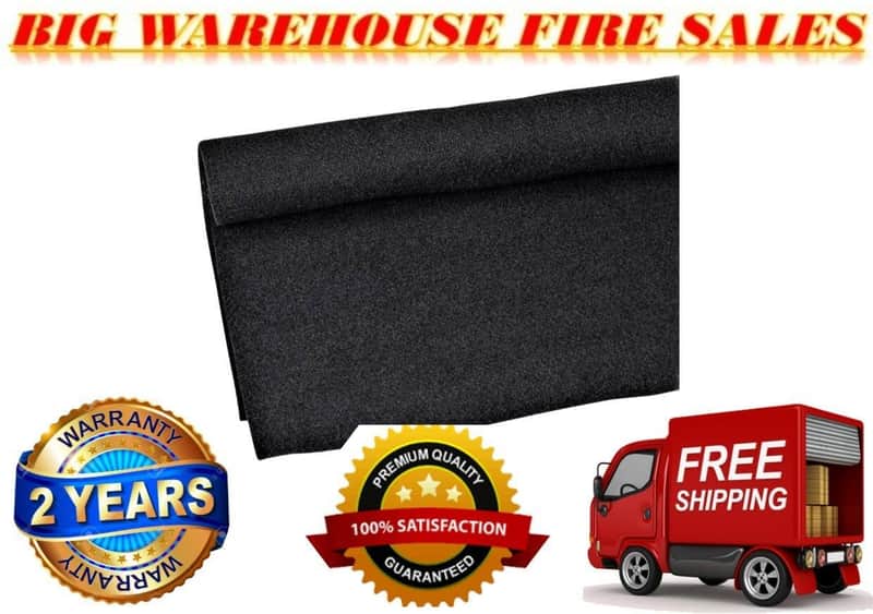 American Terminal 150'L X 4'W Black Car, PA DJ Speaker Box Upholstery Liner Carpet image 1