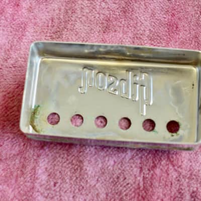 Vintage 1970's Gibson Embossed PAF Humbucking Bridge Pickup Cover 1972 1973 ES-335 image 5