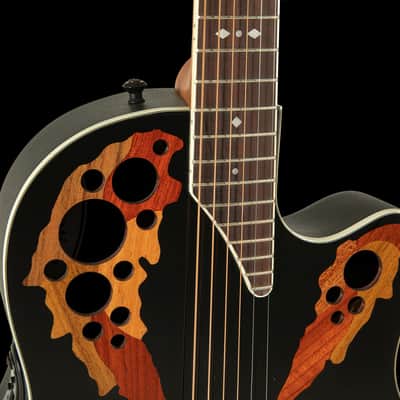 Ovation 2778AX-5-G Pro Series Standard Elite Deep Contour Acoustic-Electric Guitar Black image 10