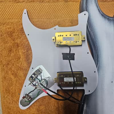 Wilhelm Guitars Custom Handmade HH Super Strat Solid Body Electric Guitar "Black Frost" image 16