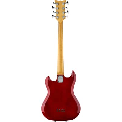 Hagstrom H8II 8-String Electric Bass - Wild Cherry Transparent image 3