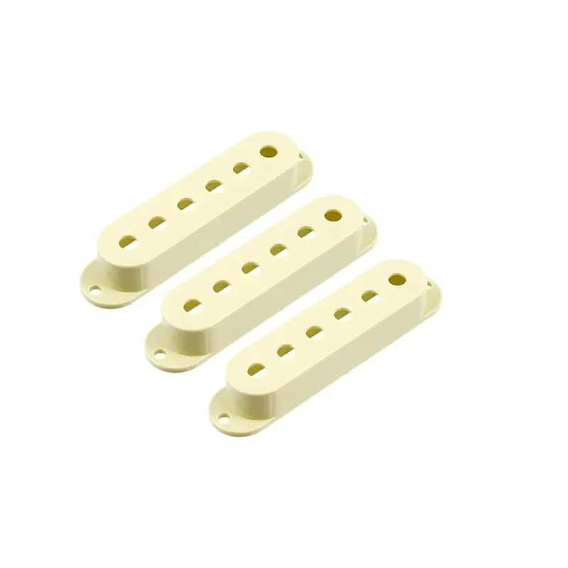 PC-0406 Set of 3 Vintage Cream Pickup Covers for Stratocaster Single Coils image 1
