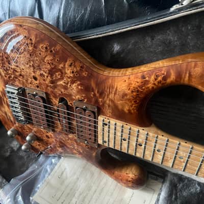 Fibenare Erotic Dalmat  Burl Maple Natural with Wood Pickup Covers Rare! image 16