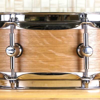 Click Icon 4x14 10ply Maple Snare Drum -Flaky Oak Veneer Satin Oil image 2