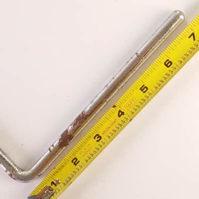 Slingerland 3/8x7x11"Cymbal L-Arm Rod Chrome Vintage 50s Bass Drum Mount Holder image 2