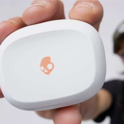 Skullcandy Smokin' Buds in-Ear Wireless Earbuds - Bone/Orange Glow image 5