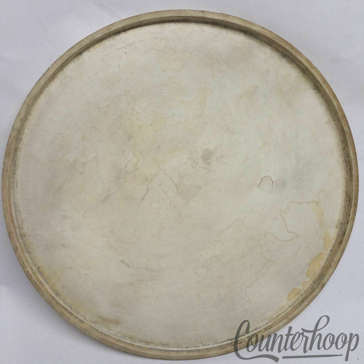 Ludwig 17" Calf Skin Parade Tenor Tom Drum Batter Marching Head USA Vintage 40s — main photograph