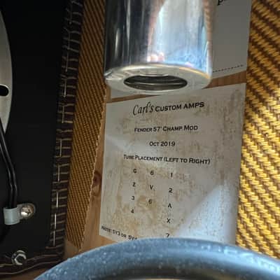 Fender '57 Custom Champ 2-Channel 5-Watt 1x8" Guitar Combo 2016 - Present - Lacquered Tweed image 5