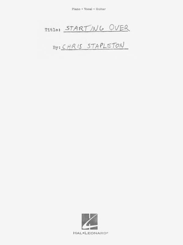 Chris Stapleton - Starting Over Piano/Vocal/Guitar Artist Songbook image 1