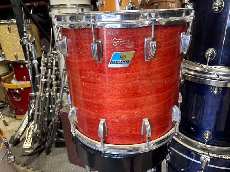 Ludwig 1970s mahogany 14 inch hanging floor Tom image 1