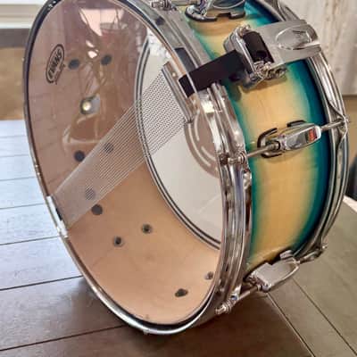 Tama 6.5x14 Superstar maple snare drum - Caribbean lacebark pine fade image 5