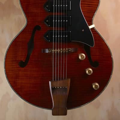 Peerless Wizard Antique Violin Hollow Body Electric Guitar w/ Hard Case – Excellent Condition image 1