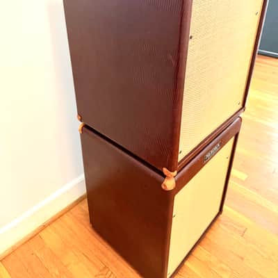 Mesa Walkabout Scout 15” Combo Amp with Matching Extension Cabinet In Rare Wine Red Lizard Tolex image 5