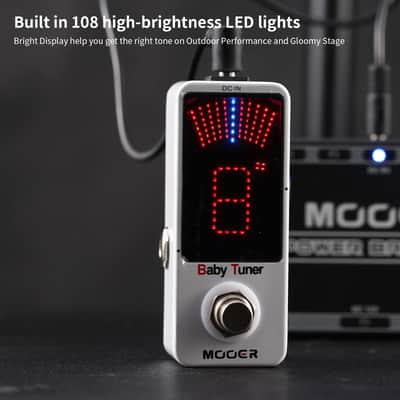 MOOER Tuner Pedal, Baby Tuner Guitar Pedal Mute Function Micro Tuner Tuning Pedal for Electric Instruments Electro-Acoustic Instruments image 2