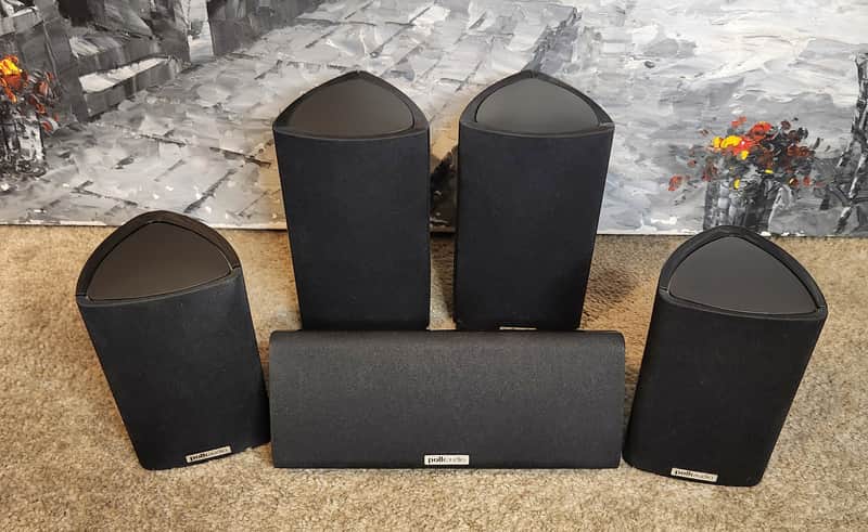 Polk Polk Audio RM 7- 3 speakers RM-8-2 speakers 90s  - Piano black image 1