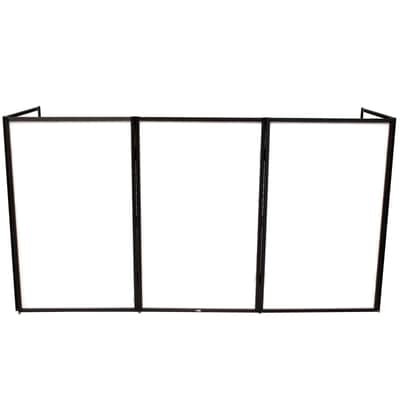 ProX Black Aluminum 5-Panel DJ Scrim Facade Frontboard w/ Travel Case + Chair image 3