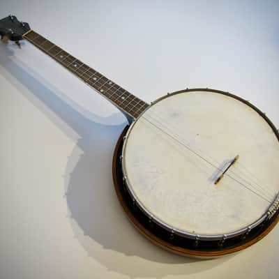Gibson Tenor Banjo Model TB-1 Four String with Resonator Circa-1925-Dark Sunburst image 2