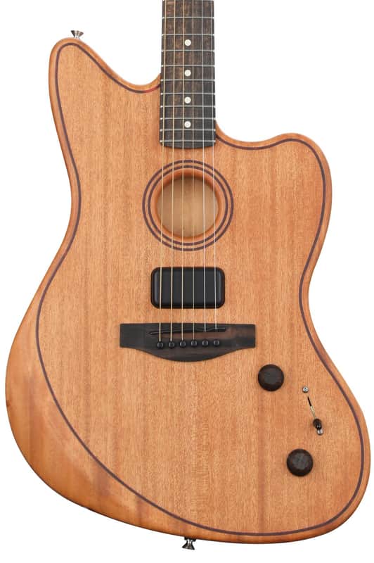 Fender American Acoustasonic Jazzmaster Acoustic-electric Guitar - Natural image 1