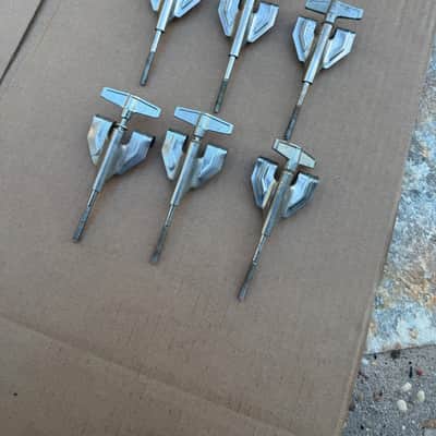 6x Pack Vintage Tama Superstar Imperialstar Bass Drum Tension Rods and Claws image 2