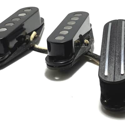 AlNiCo Phat Single + AlNiCo Rail SSS Bridge, Middle & Neck Pickup Set, AR5 Rail Strat Sized Humbucker + Middle & Neck Phat Strat Single Coils image 1