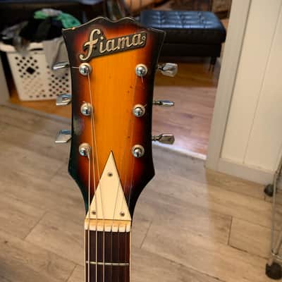 1960s Fujigen Fiama Hollow Body 3 Pickup Sunburst image 16