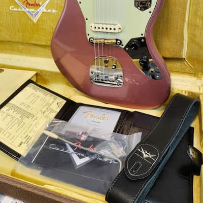 Mint Fender Custom Shop 1964 Jaguar Journeyman Relic, AAA Rosewood FB, Faded Aged Burgundy Mist Metallic, w/HSC 2024 image 4