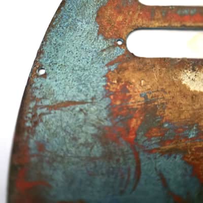 TELECASTER 8 holes pickguard - Steel rust ultra relic blue red color image 6