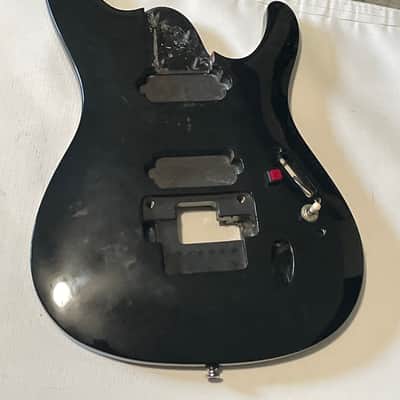 2010's Indonesia Ibanez S7420 7 String Black Modified Guitar Body ZR Tremolo Ready image 4