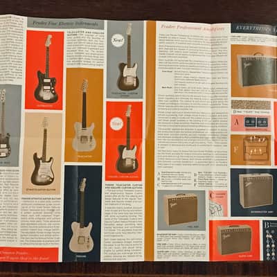 Original Vintage 1961 Fender Fold-Out Catalog image 3