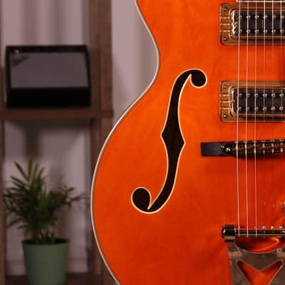 Gretsch Synchromatic Nashville Hollow Body - Ebony Fingerboard, 50's Orange Stain image 4