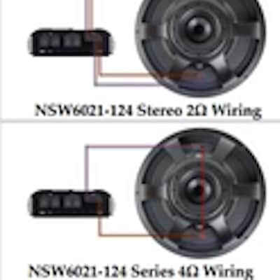 Eminence NSW6021-124 21" Subwoofer 5000W Selectable 1-Ohm, 2+2-Ohms or 4-Ohms, Spaced Dual Spiders image 5