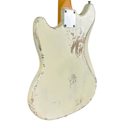 Fender Japan 69 Reissue Mustang 1993-1994 - Heavy Relic Vintage White image 5