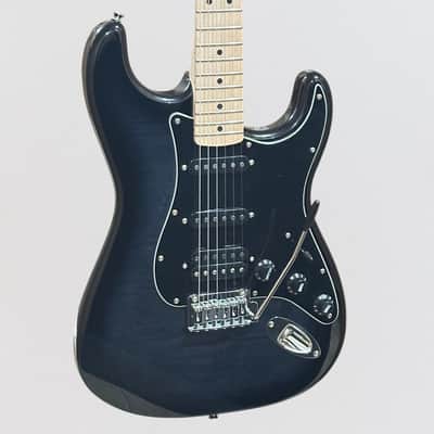 Fender Squier Affinity Series Stratocaster FMT HSS Electric Guitar - Black Burst image 2