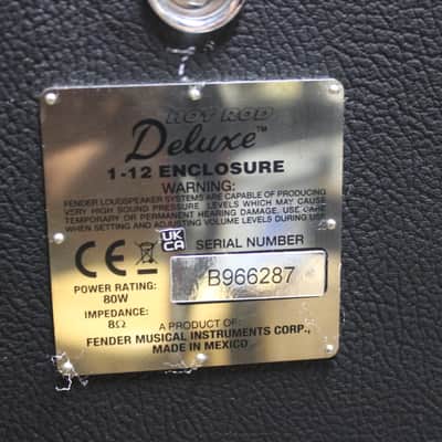 Fender Hot Rod DiVelle 1x12" Ext Cab (Celestion G12P80) image 5