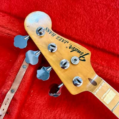 Fender Jazz Bass maple neck 4 bolt block inlay c 1970 original vintage USA 1969 1971 image 2