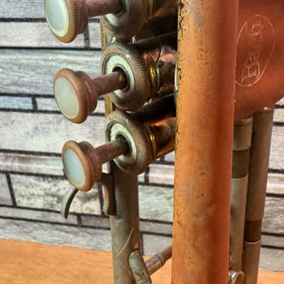 Antoine Courtois Brevete Trumpet Natural Relic with Case image 5