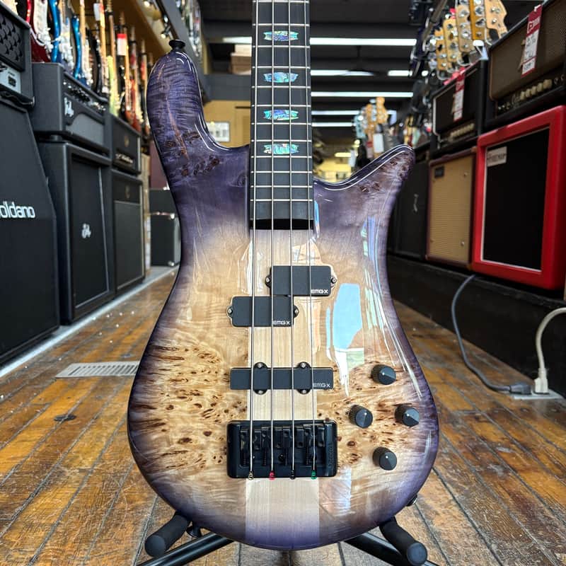 Spector Euro 4 CST Bass Guitar Natural Violet Burst Gloss w/Padded Gig Bag image 1