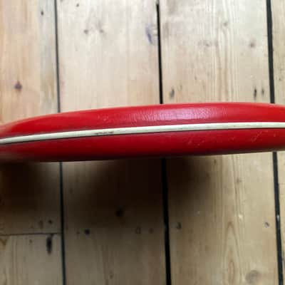 1960s Hofner Colorama 1 Red Vinyl Guitar Body image 18