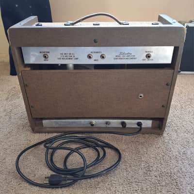 Silvertone Model 1392 10-Watt 1x12 Guitar Combo Late 1950s - Brown with Light Grille image 4