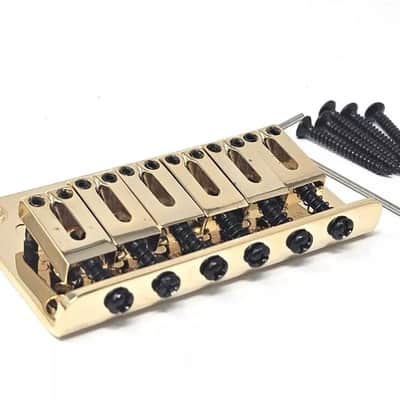 True Custom Shop® Gold Hardtail Bridge for Modern Fender Strat or Telecaster image 1