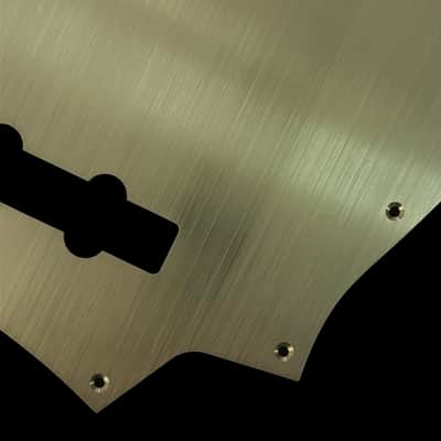 Jazz Bass Pickguard Scratchplate - 10-hole Contemporary - Brushed Brass - Made To Order image 3