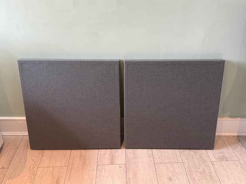 Set of 4 acoustic studio wall panels in grey image 1