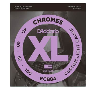 ECB84 Chromes Bass Custom Light 40-100 Long Scale D'Addario image 1