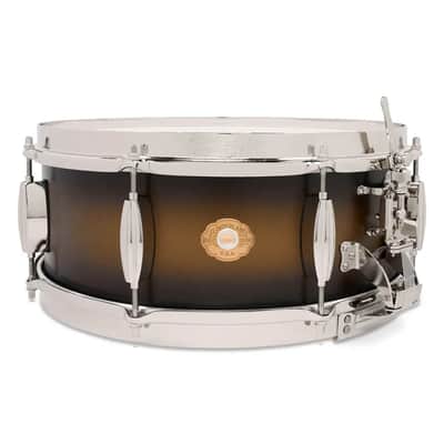 Slingerland Radio King Solid Maple Snare Drum 14x5.5 Black & Gold Lacquer image 1