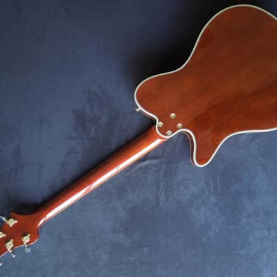 DYNAMIC Metropolitain VSB - Custom Thinline ES Jazz Guitar Exotic Amboyna Burl Top, Ebony Board image 13