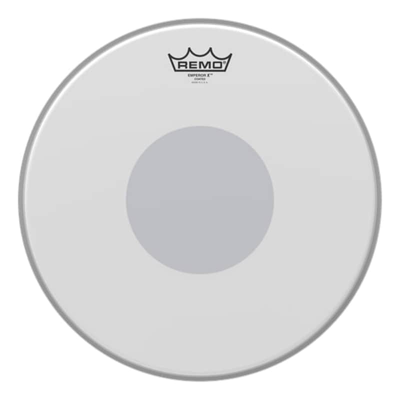 Remo EMPEROR X COATED SNARE HEAD – BOTTOM BLACK DOT 14″ image 1