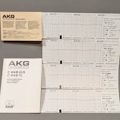AKG C414 B ULS Large Diaphragm Multipattern Condenser Microphone 1990s - Black image 9