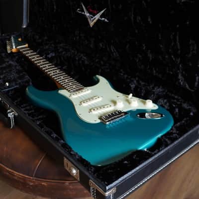 2011 Fender Custom Shop Custom Deluxe Stratocaster – Sherwood Green Relic – AY Pickups – OHSC image 24